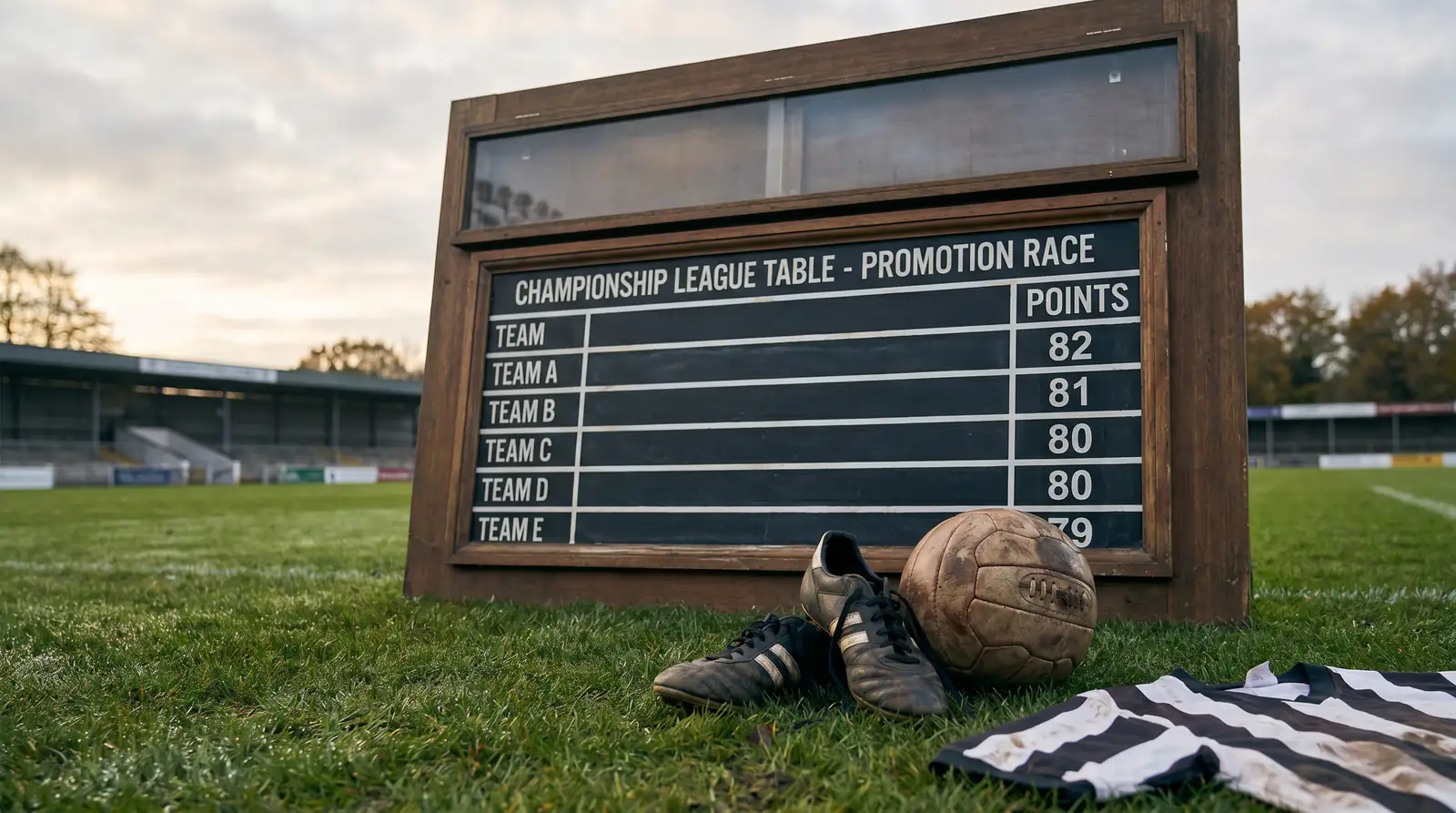 Championship league table showing tight promotion race standings