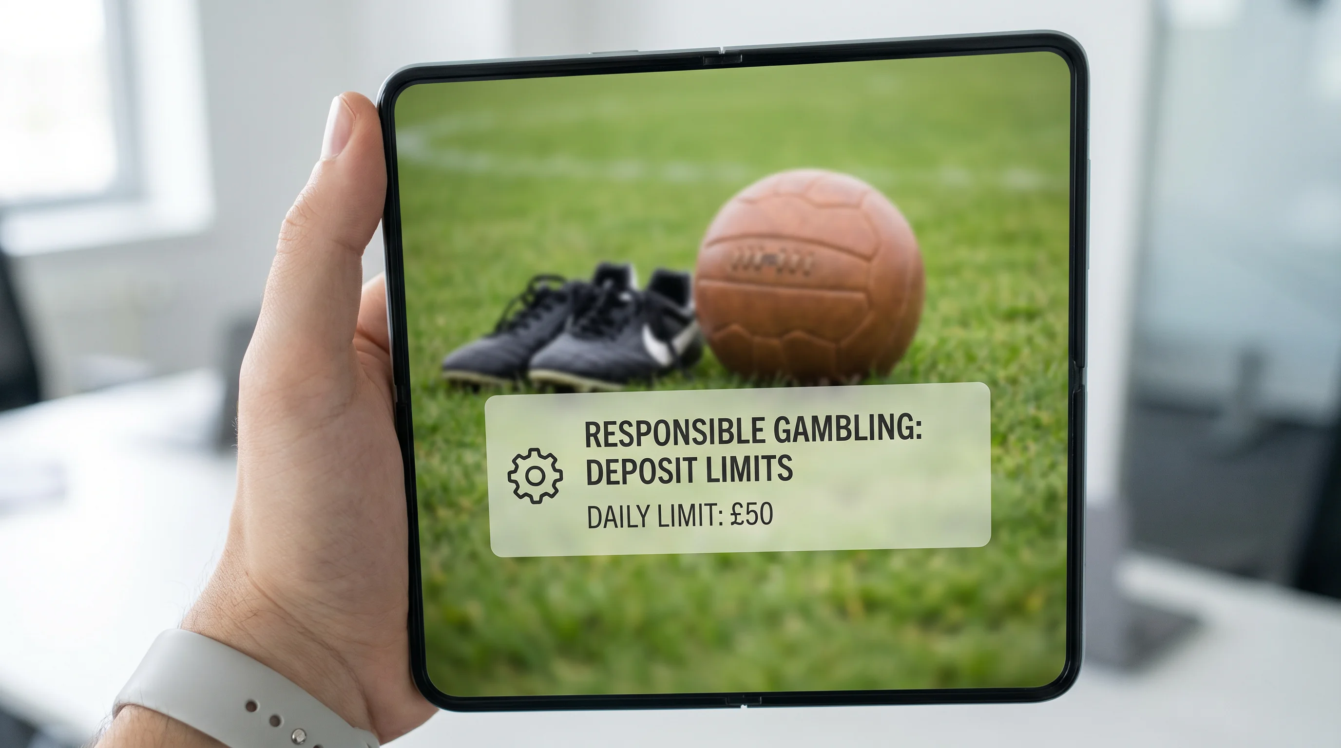 Responsible gambling deposit limit settings page within a betting app
