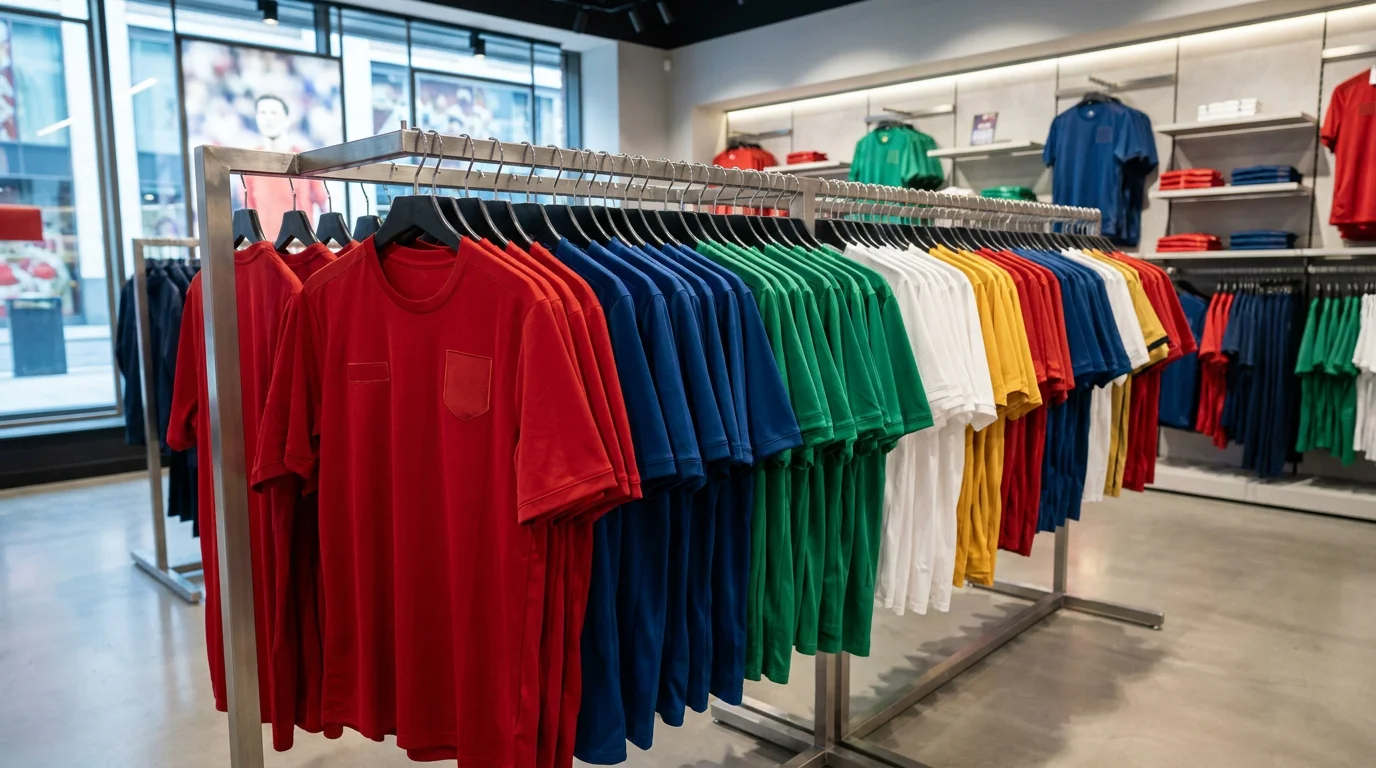 Premier League football shirts displayed showing gambling brand logos before the 2026/27 sponsorship ban