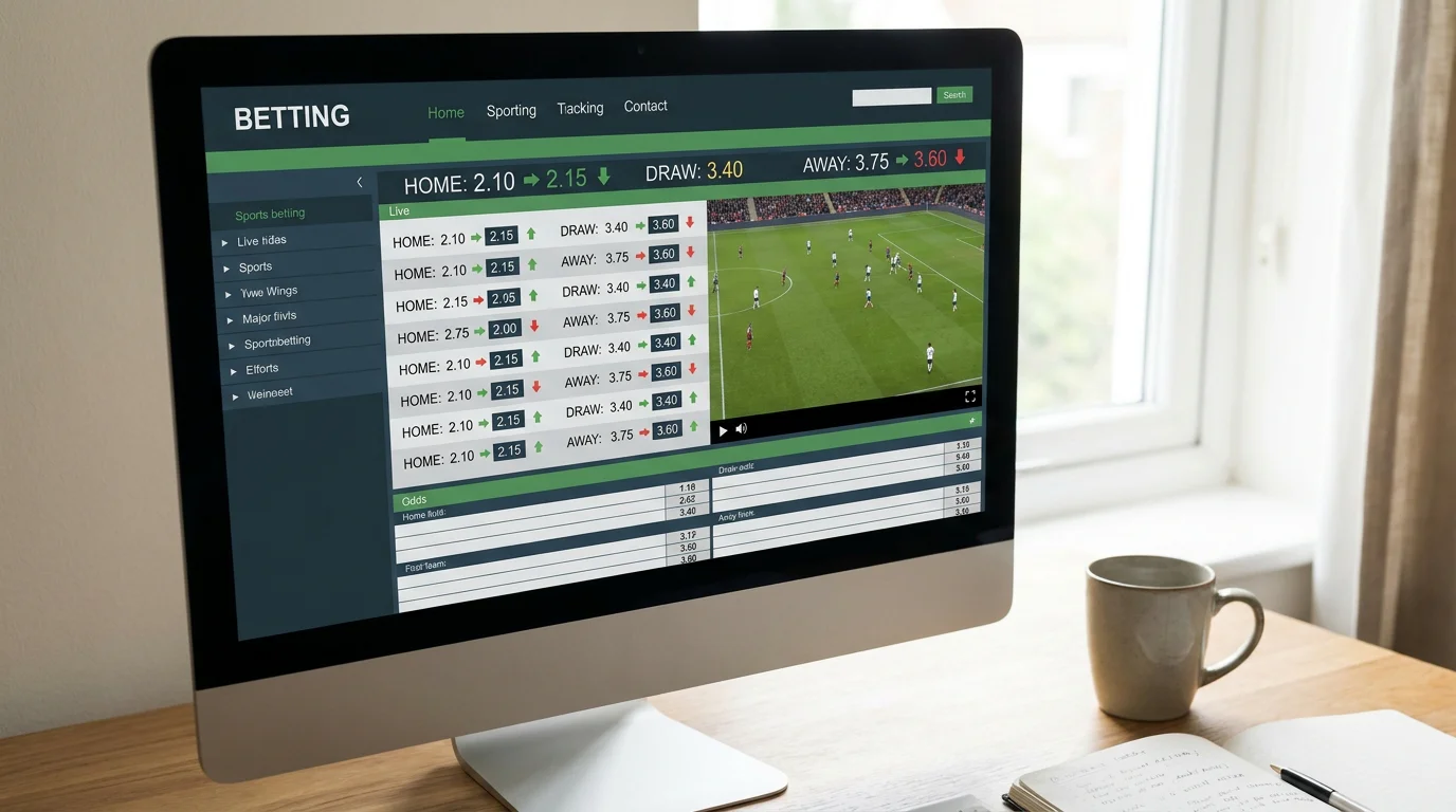 Live betting interface showing real-time odds fluctuation during a match