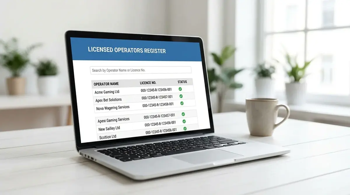UK Gambling Commission licence verification process on official register website